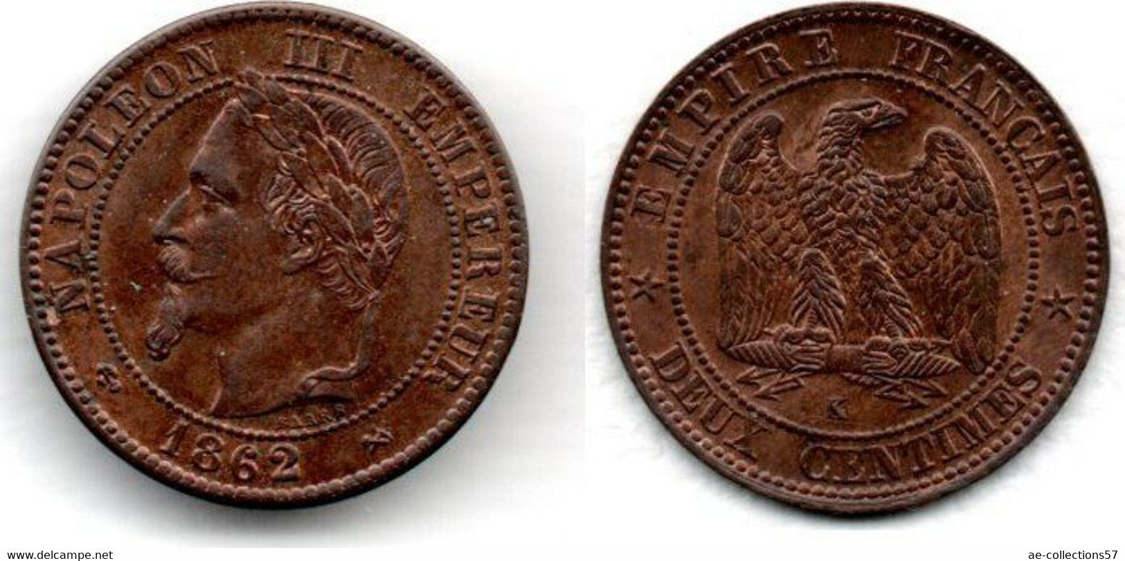 2 Centimes 1862 K Napoléon III SPL - 2 Centimes