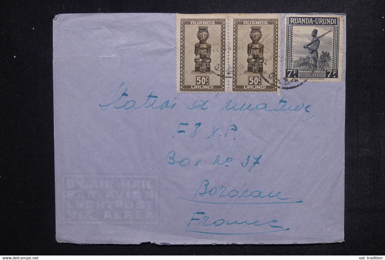 RUANDA URUNDI - Enveloppe Pour La France - L 123276 - Lettres & Documents