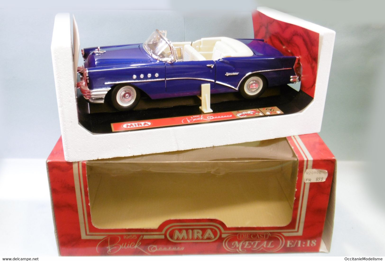 Solido / Mira - BUICK CENTURY 1955 Convertible Bleu Réf. 6134 BO 1/18 - Solido