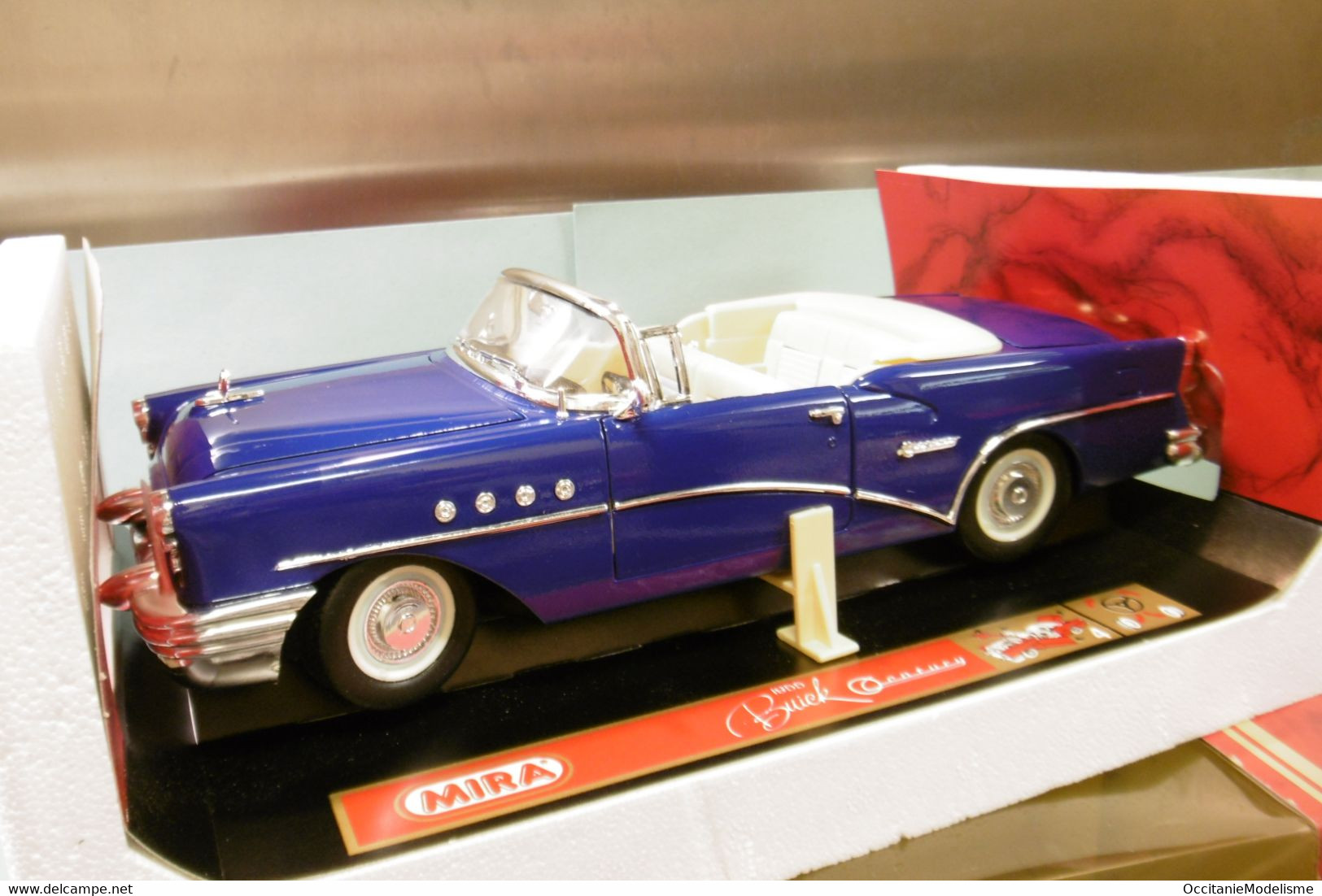 Solido / Mira - BUICK CENTURY 1955 Convertible Bleu Réf. 6134 BO 1/18 - Solido