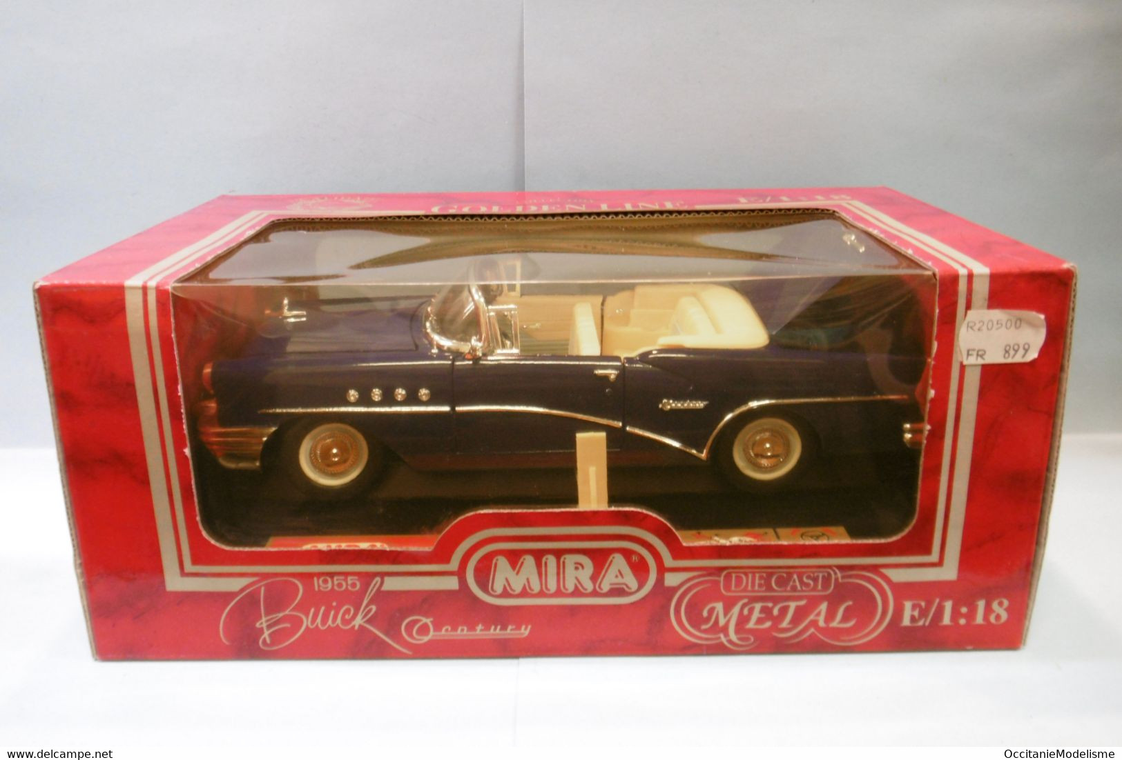 Solido / Mira - BUICK CENTURY 1955 Convertible Bleu Réf. 6134 BO 1/18 - Solido