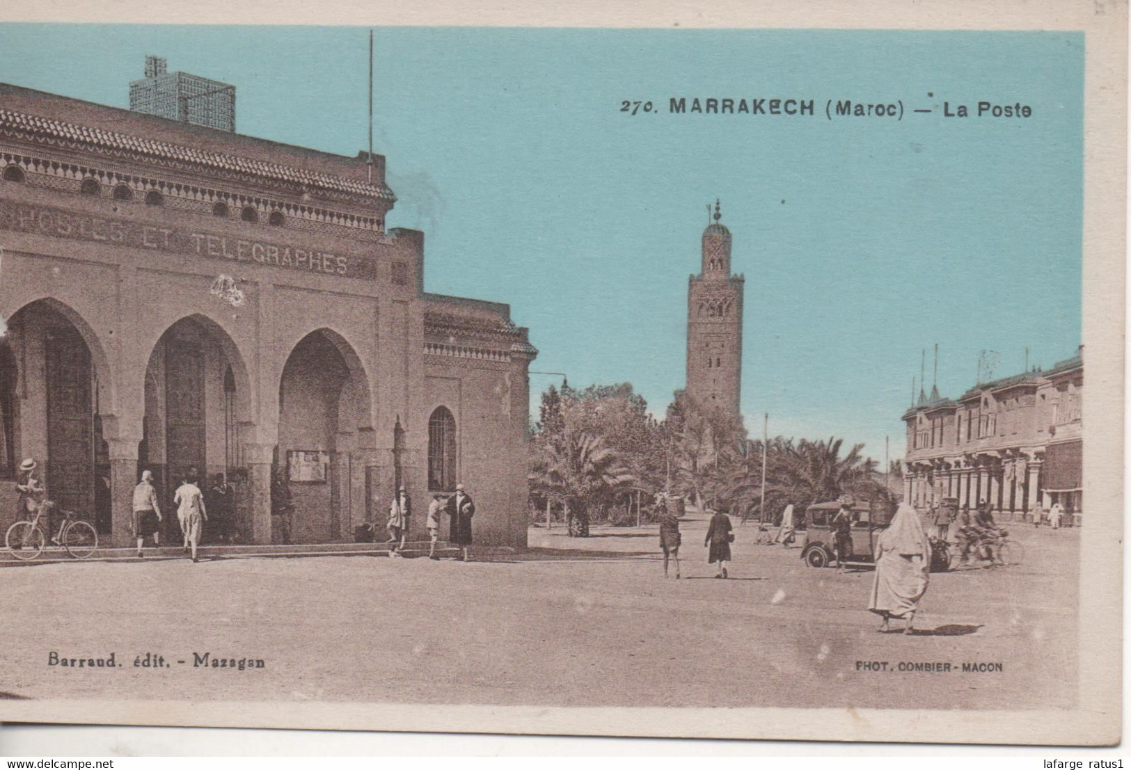 Marrakech La Poste Cote Gauche Abime - Marrakech