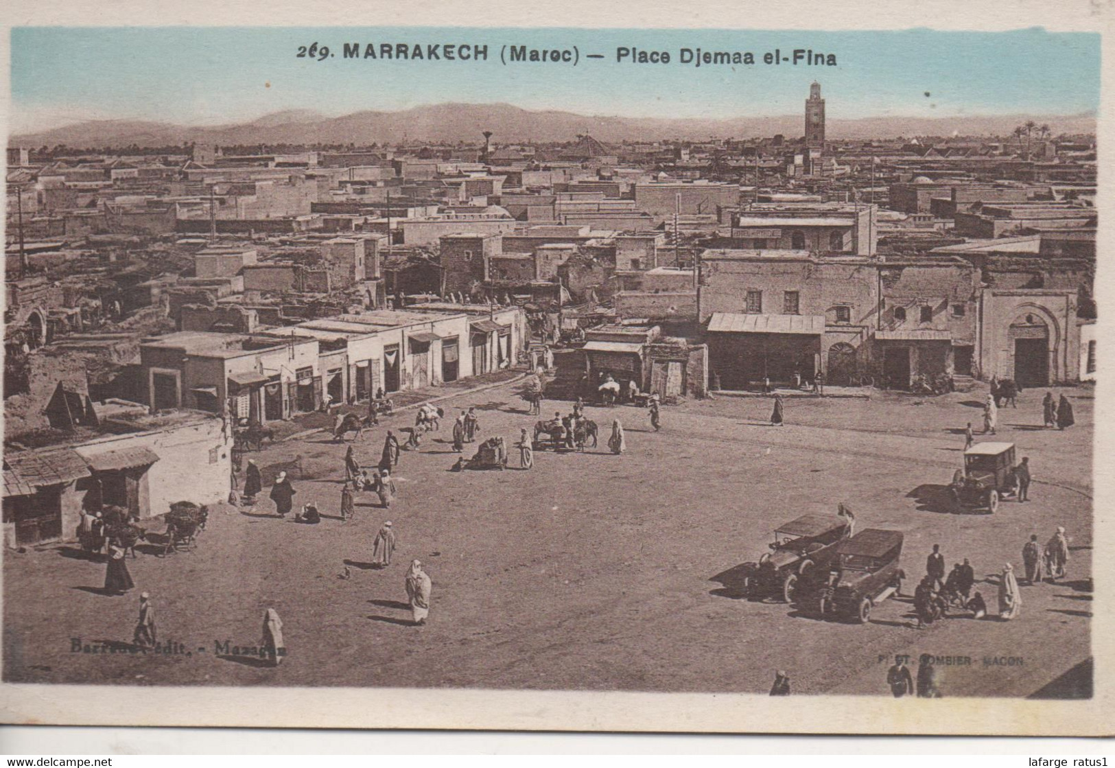 Marrakech Place Djemaa Ei Fina Abime Au Dos - Marrakech