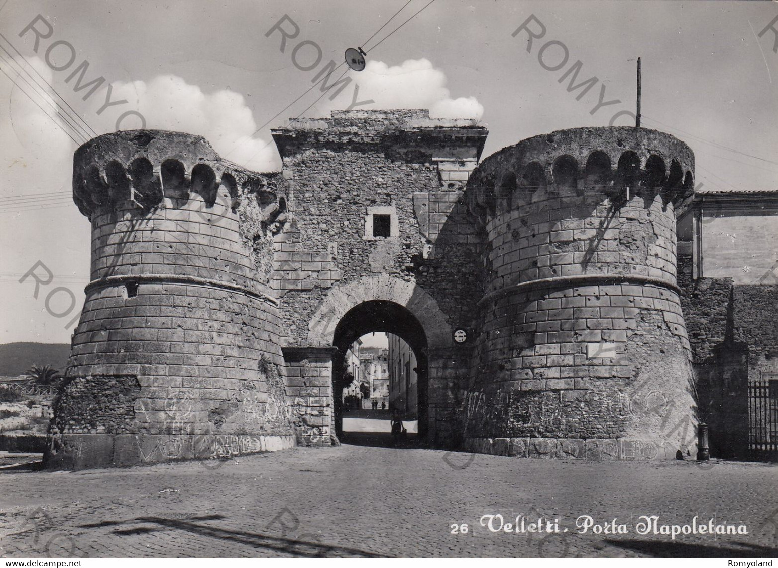 CARTOLINA  VELLETRI,LAZIO,PORTA NAPOLITANA,STORIA,MEMORIA,CULTURA,RELIGIONE,IMPERO ROMANO,BELLA ITALIA,VIAGGIATA 1956 - Velletri