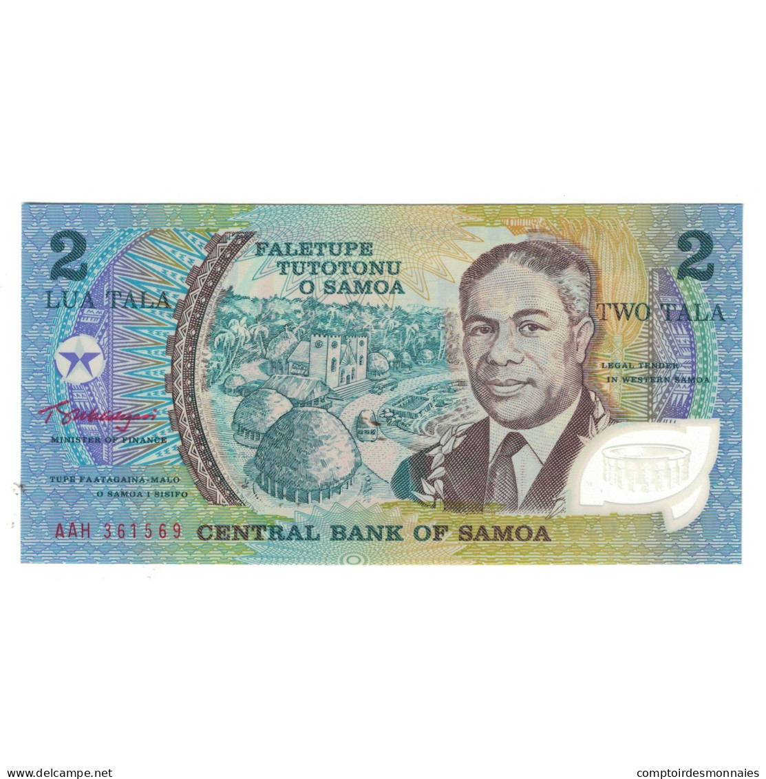 Billet, Samoa Occidentales, 2 Tala, KM:31a, NEUF - Samoa