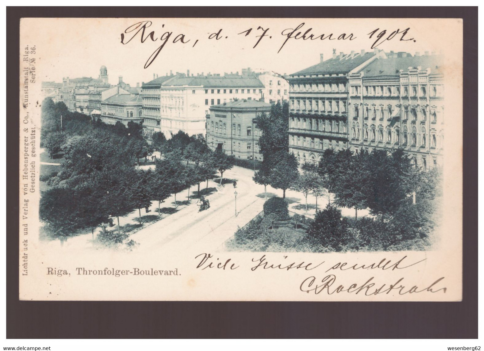 LATVIA  Riga Thronfolger-  Bulevard 1901 - Lettland