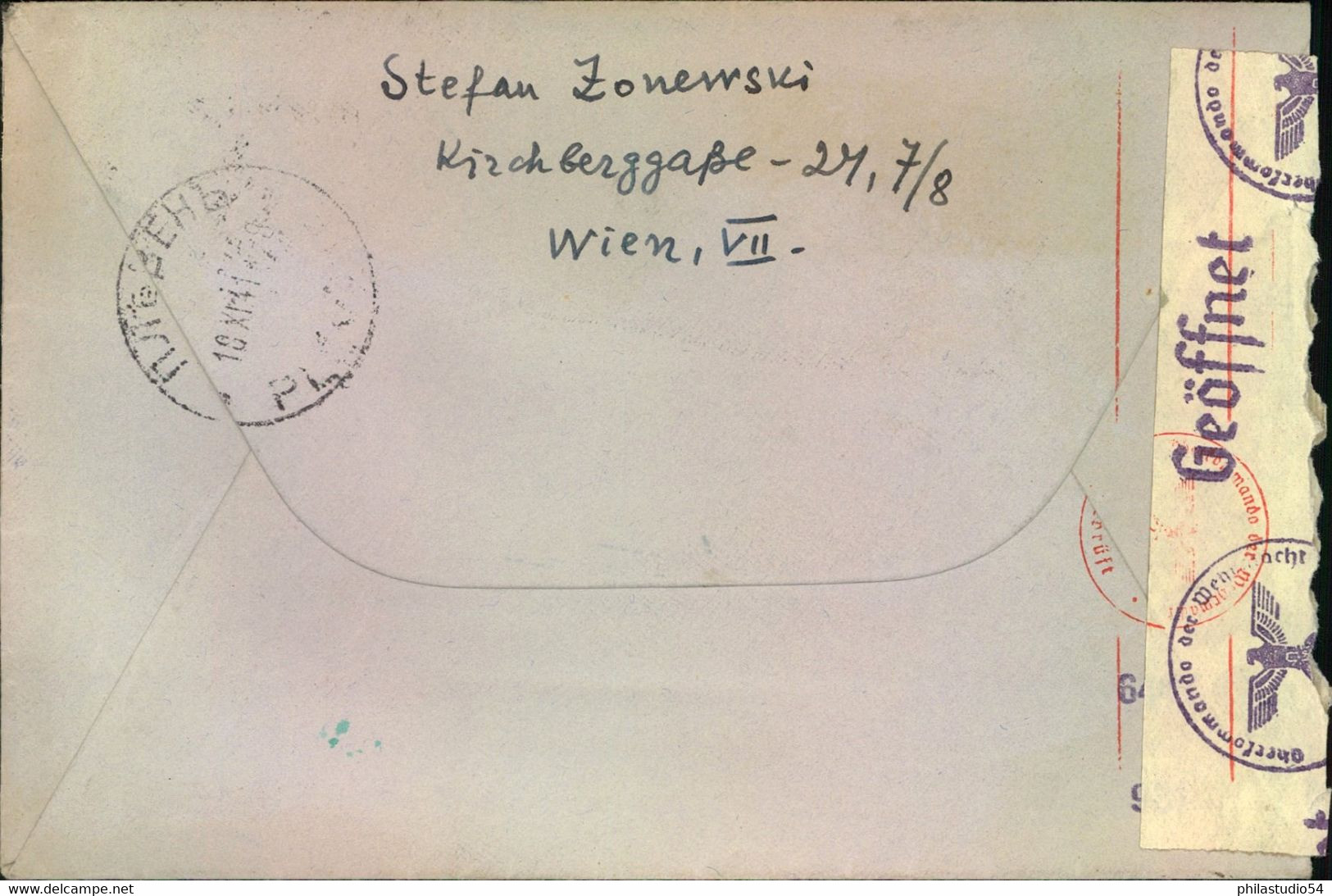 1941, Luftpostbrief Ab WIEN Nach Bulgarien Mit OKW-Zensur212203 - 1940-1944 Ocupación Alemana