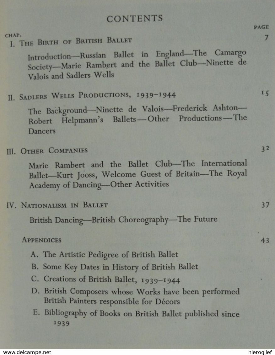 BALLET Since 1939 By Arnold L. Haskell Sadlers Wells Productions Companies Nationalism / New York The British Council - Bellas Artes