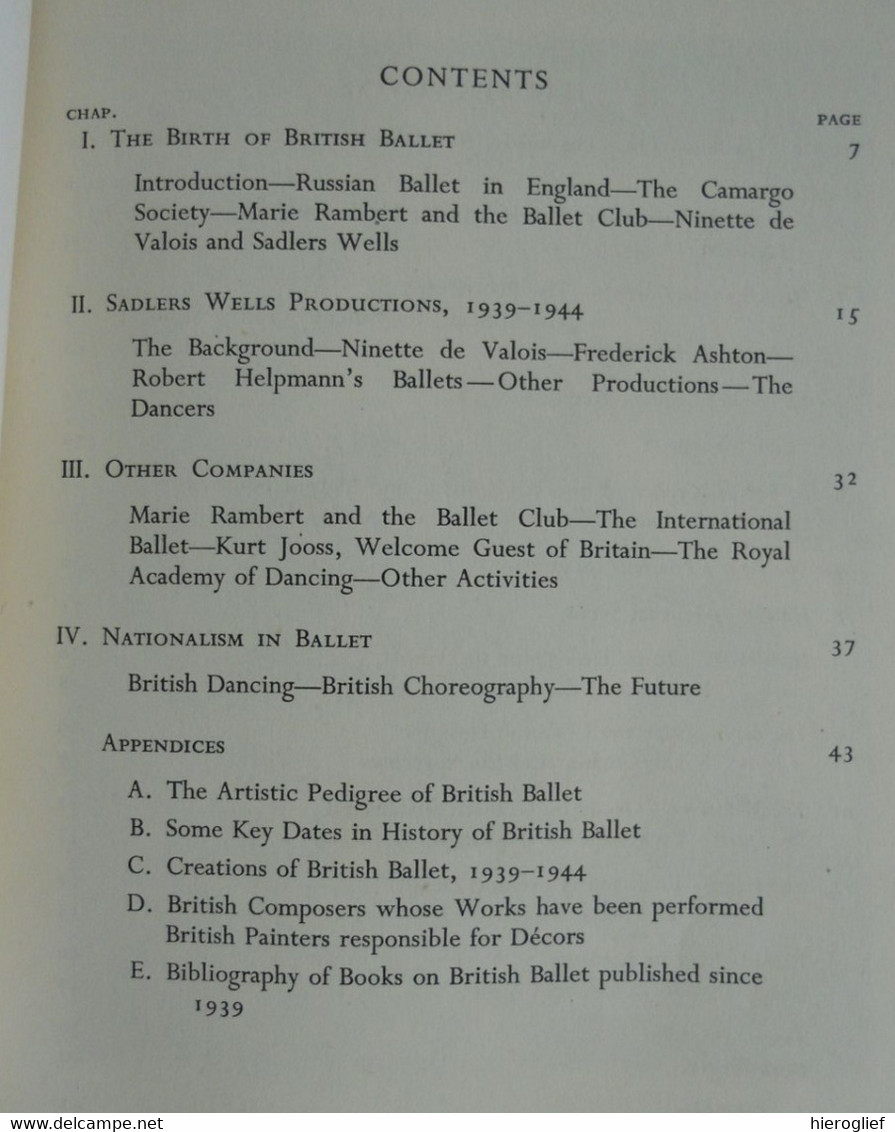 BALLET Since 1939 By Arnold L. Haskell Sadlers Wells Productions Companies Nationalism / New York The British Council - Fine Arts