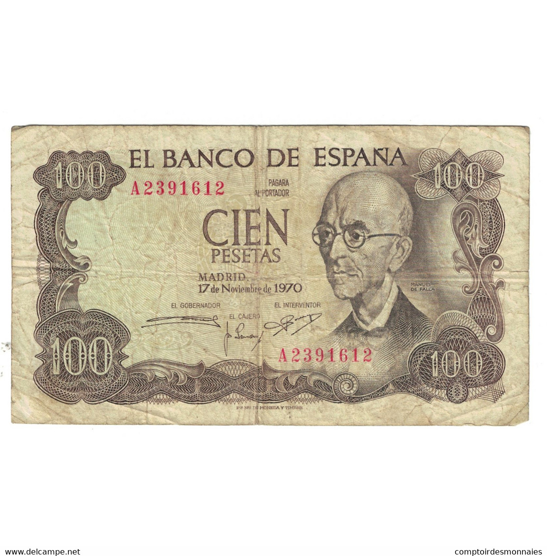 Billet, Espagne, 100 Pesetas, 1970, 1970-11-17, KM:152a, B - 100 Peseten