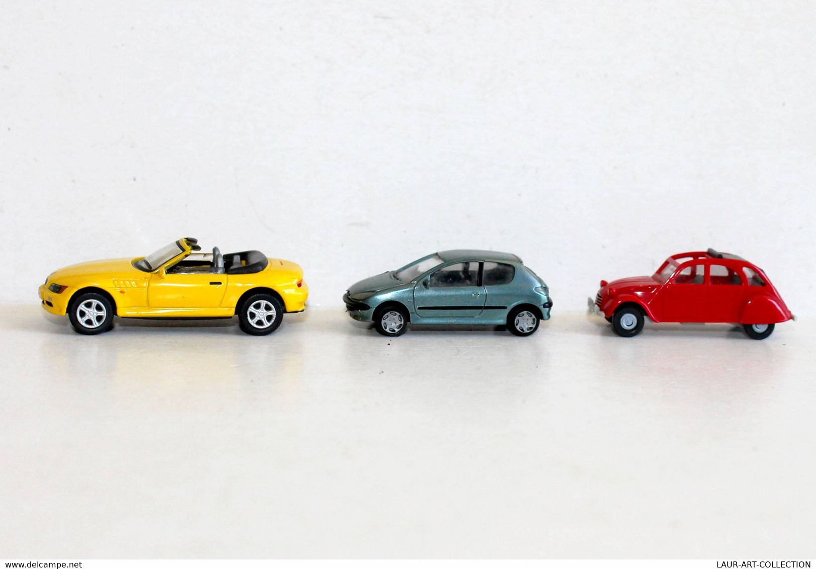 3 VOITURE 1/87 HONGWELL BMW 23 CABRIOLET, AWM PEUGEOT 206 WIKING 2CV DECAPOTABLE / AUTOMOBILE MINIATURE      (2105.66) - Scala 1:87