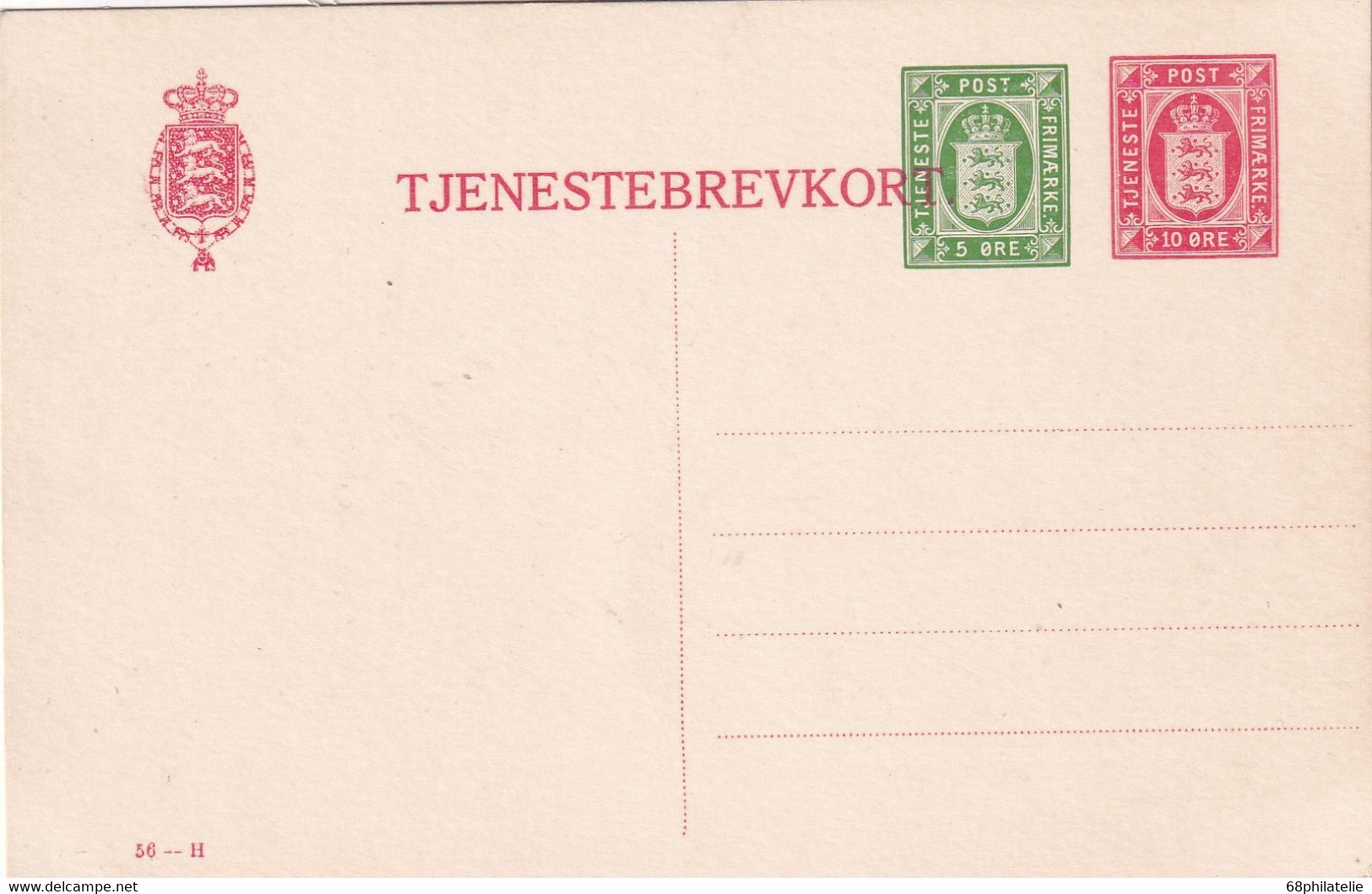 DANEMARK       ENTIER POSTAL/GANZSACHE/POSTAL STATIONERY   CARTE - Postwaardestukken