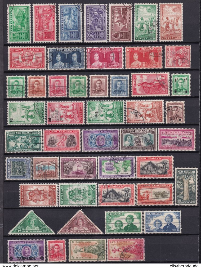 NEW ZEALAND - 1936/1945 - YVERT N° 227/271 OBLITERES - COMPLET ! - COTE = 130 EUR - Colecciones & Series