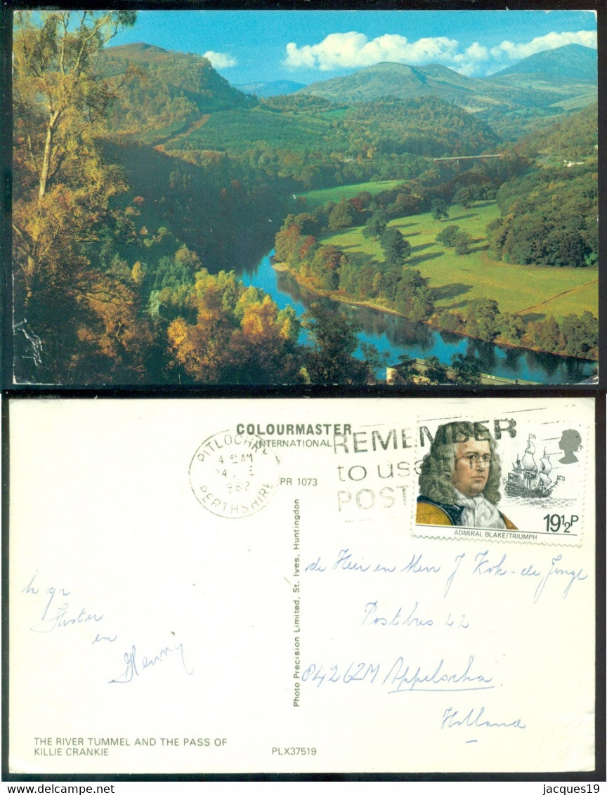 Great Britain 1982 Postcard The River Tunnel And The Pass Of Killie Crankie - Perthshire