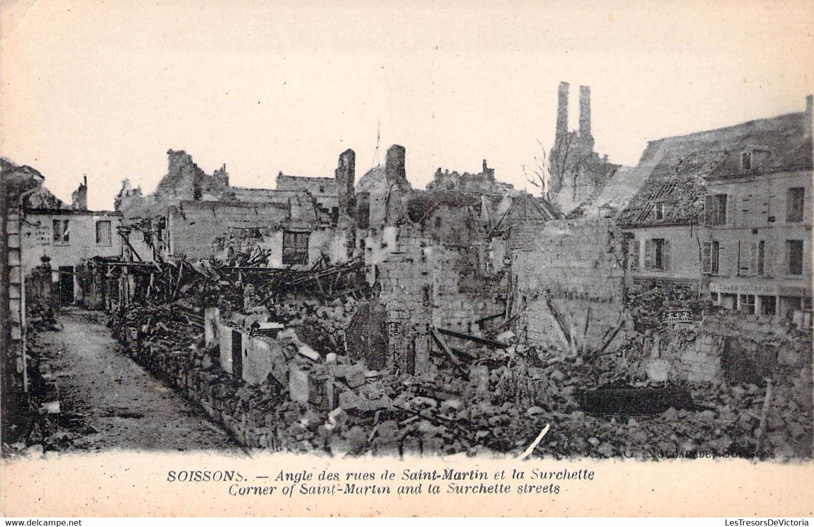 Lot De 4 CPA  De Soissons - Après Les Bombardements - Soissons