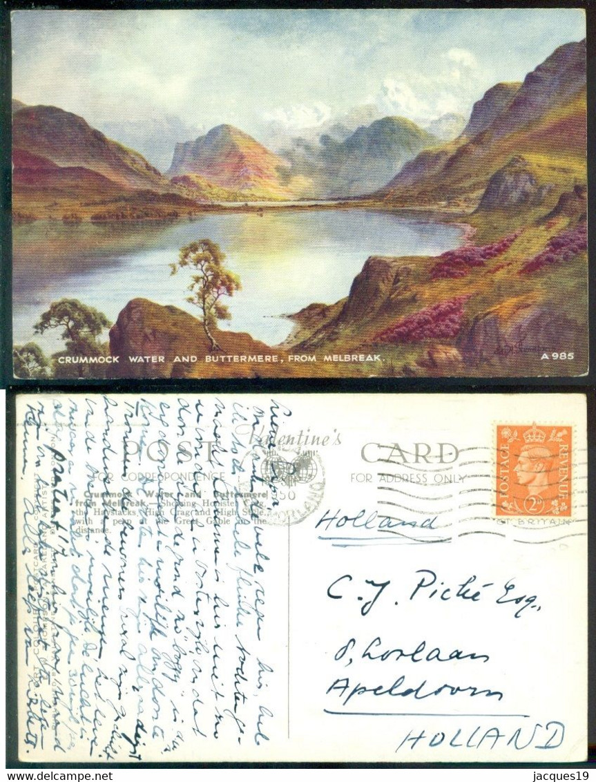 Great Britain 1950 Postcard Crummock Water And Buttermere - Buttermere