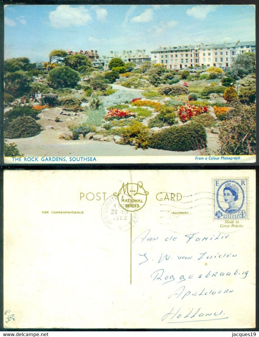 Great Britain 1963 Postcard Southsea The Rock Gardens - Southsea