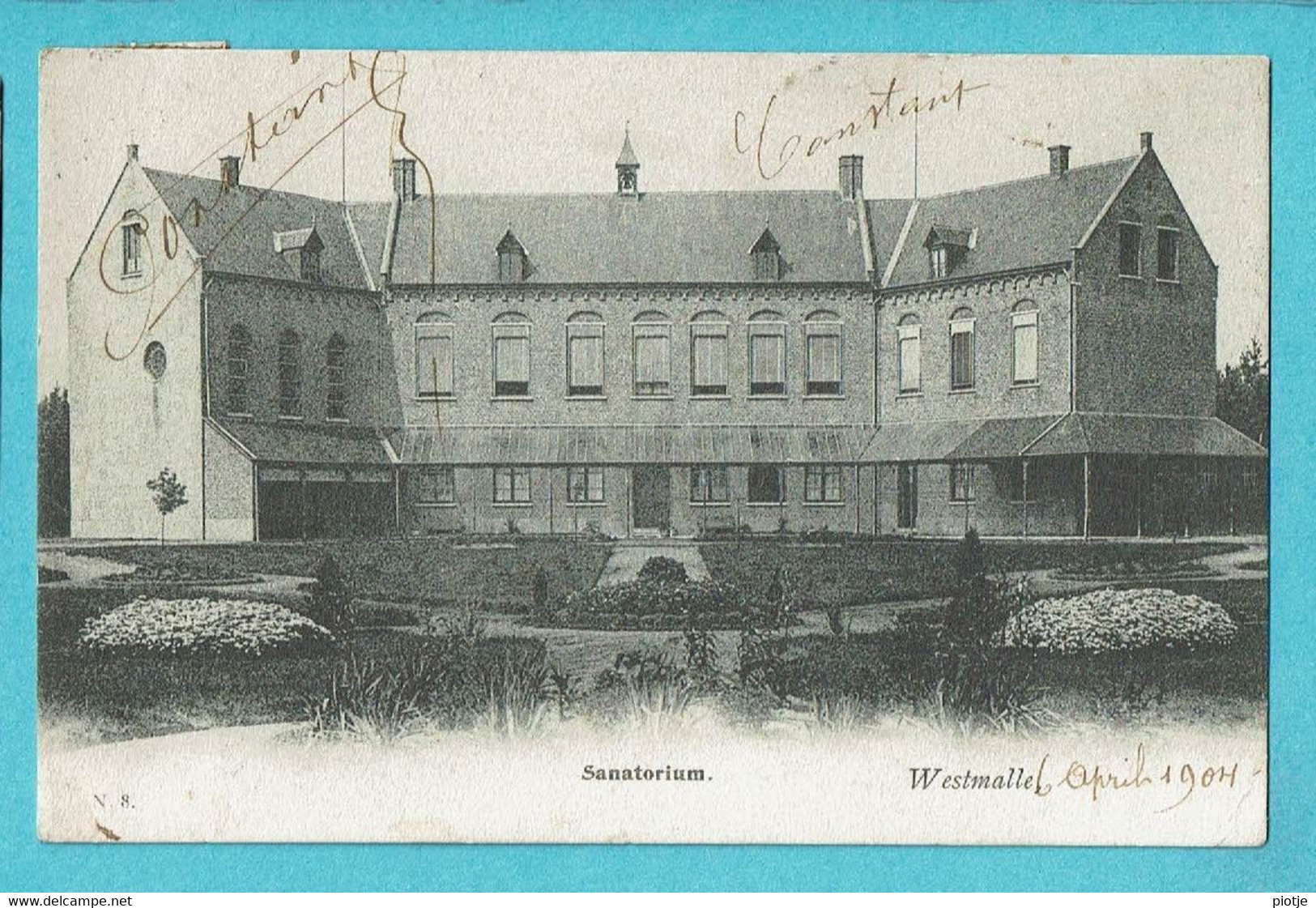 * Westmalle (Antwerpen - Anvers) * (nr 8) Sanatorium, Façade, Jardin, Tuin, Old, Rare, Unique, TOP, 1904 - Malle