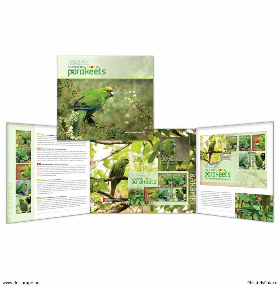 NEW ZEALAND 2020 Kakariki - New Zealand Parakeets Bird Presentation Pack MS  MNH + FDC  Limited Edition (**) - Nuovi