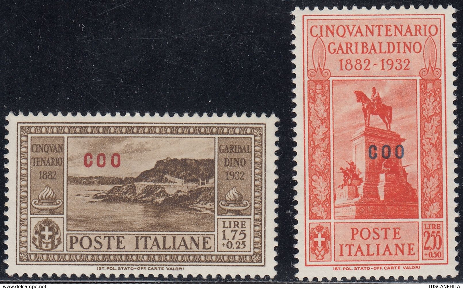 Insieme Di 2 Valori Sass. N° 24/25 MNH** Cv 280 - Aegean (Coo)