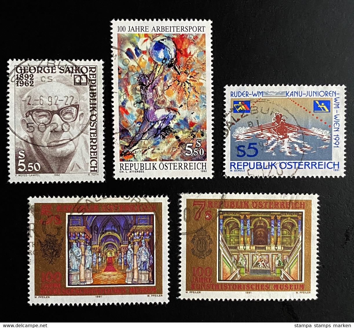 Österreich 5 Verschiedene Marken Mi. 2028, 2029, 2036, 2052, 2053 Gestempelt/o - Used Stamps
