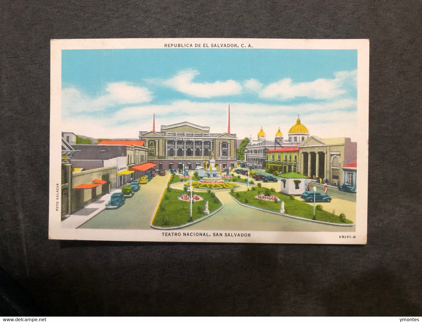 Postcard National Theater , San Salvador 1947 - El Salvador