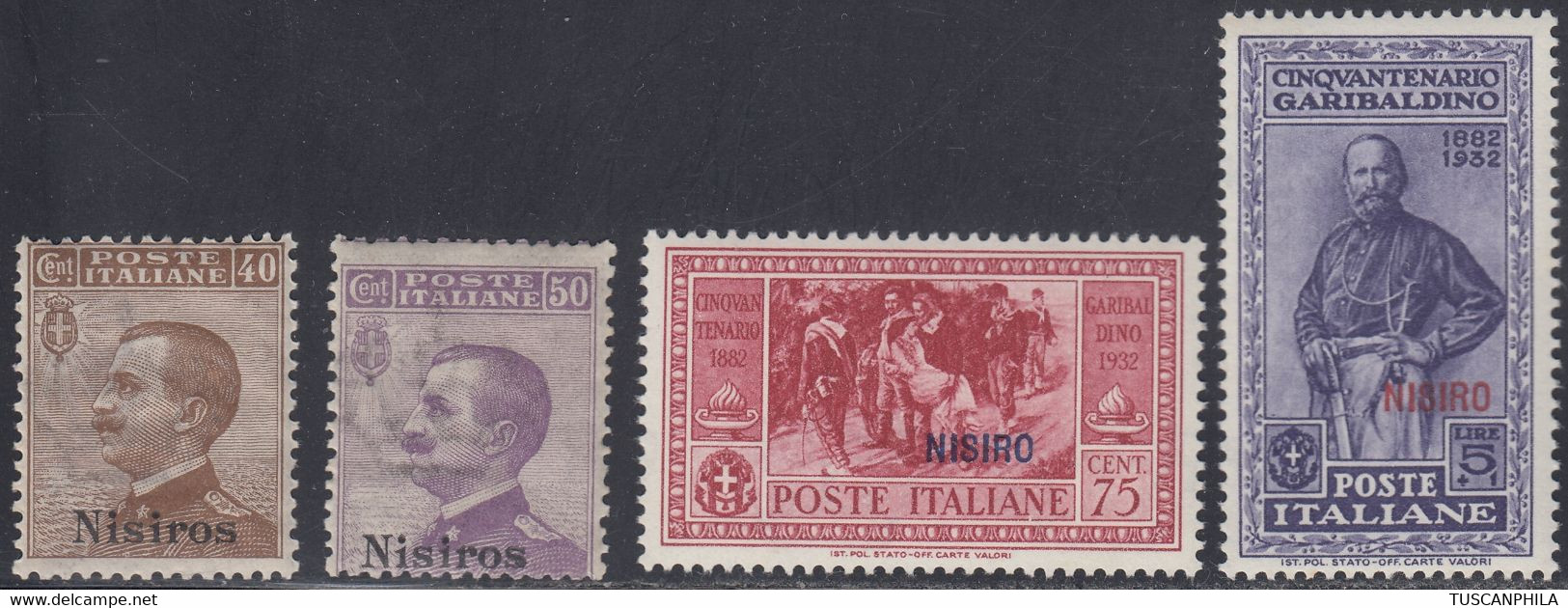 Insieme Di 4 Valori Sass. MNH** Cv 297.5 - Egeo (Nisiro)