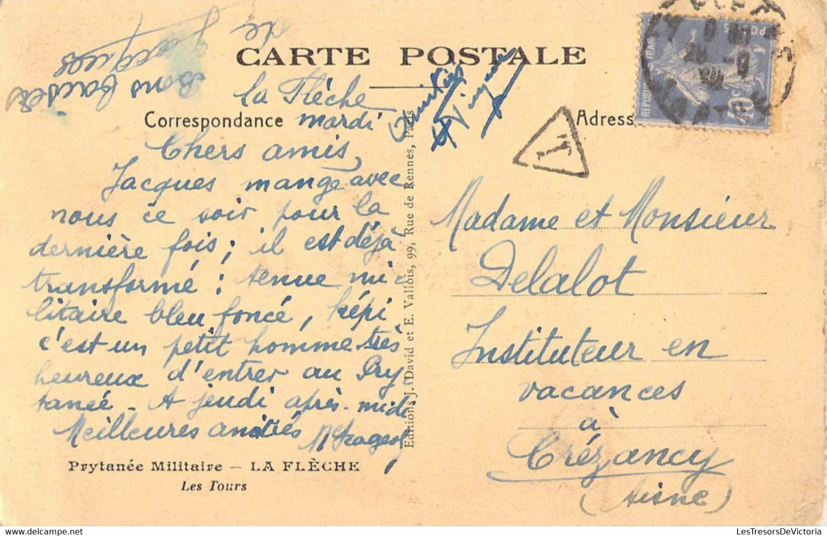 CPA Prytanée Militaire - La Flèche - Les Tours - Carte Taxée - La Fleche