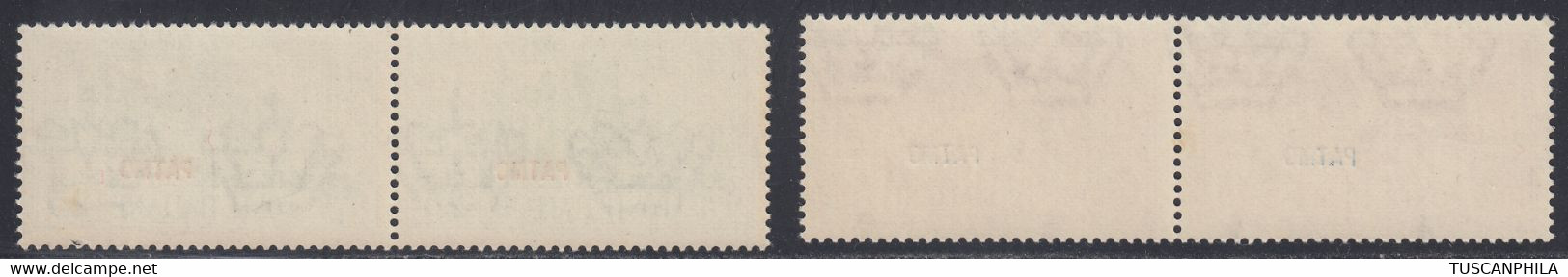 1932 Insieme Di 4 Valori In Coppiole Sass. N° 19-22 MNH** Cv 280 - Aegean (Patmo)