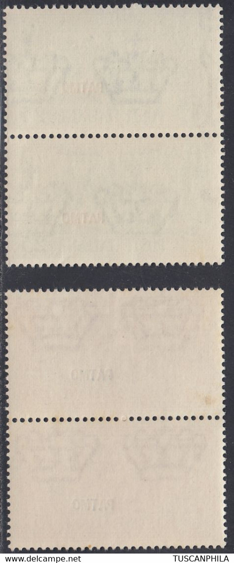 1932 Insieme Di 4 Valori In Coppiole Sass. N° 19-22 MNH** Cv 280 - Egeo (Patmo)