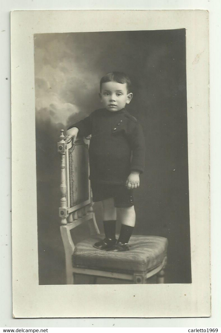 BAMBINO   FOTO RICORDO 1919  - NV  FP -  TIMBRO FOTOGRAFO POCO LEGGIBILE - Other & Unclassified