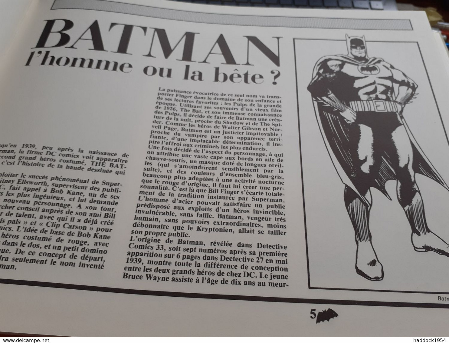 Batman Volume 1 1943 - 1944 BOB KANE Futuropolis 1982 - Batman