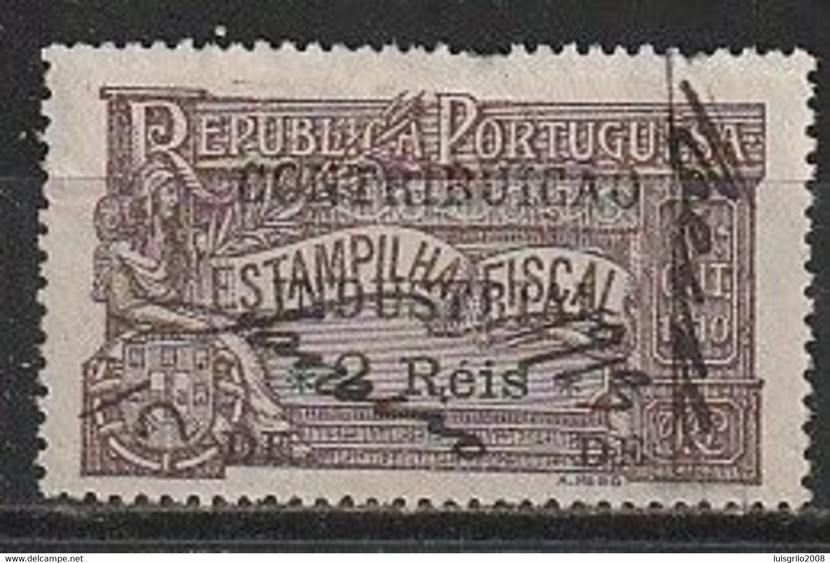 Revenue/ Fiscal, Portugal - 1913 - Contribuição Industrial S/ Estampilha Fiscal -|- 2 Réis - Oblitérés