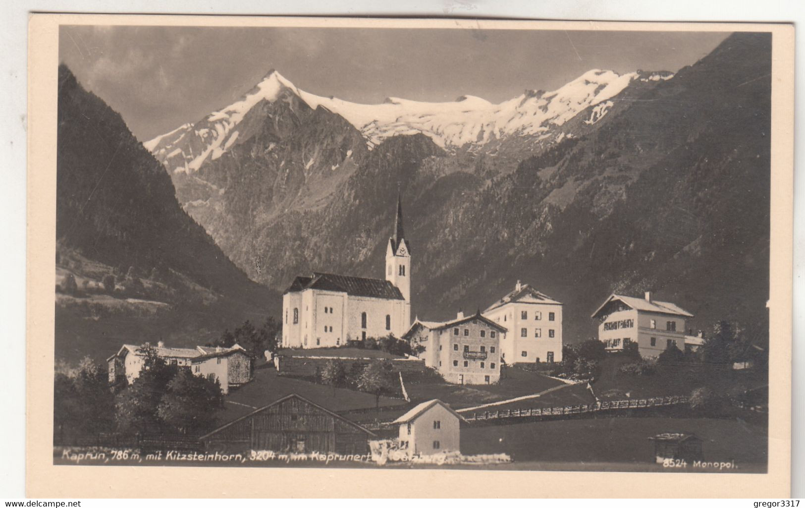 B2722) KAPRUN - Mit Kitzsteinhorn Im Kaprunertal - Super HAUS DETAILS U. Kirche Im Mittelpunkt ALT - Kaprun