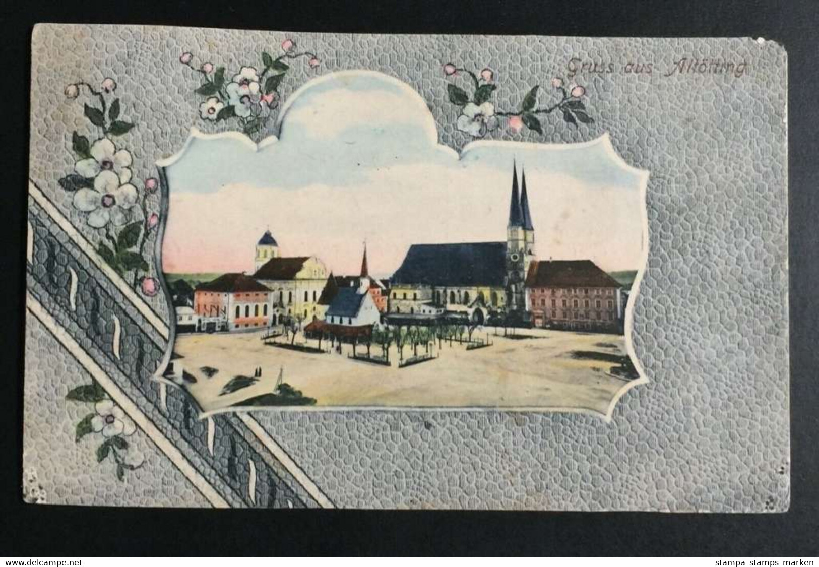 AK Litho Gruss Aus ALTÖTTING Bayern Gestempelt Altötting 1909 - Altoetting