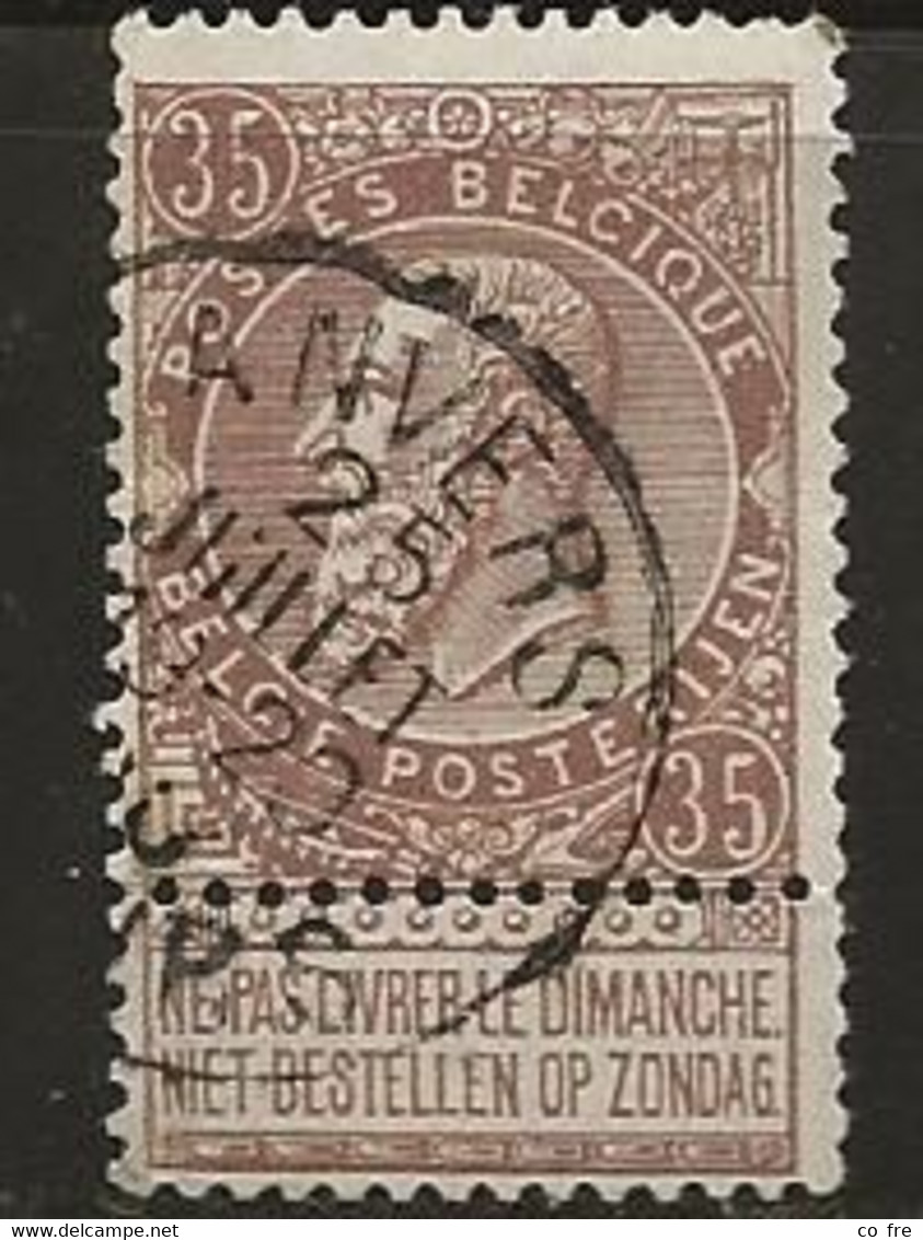 Belgique N°61 (ref.2) - 1893-1900 Thin Beard