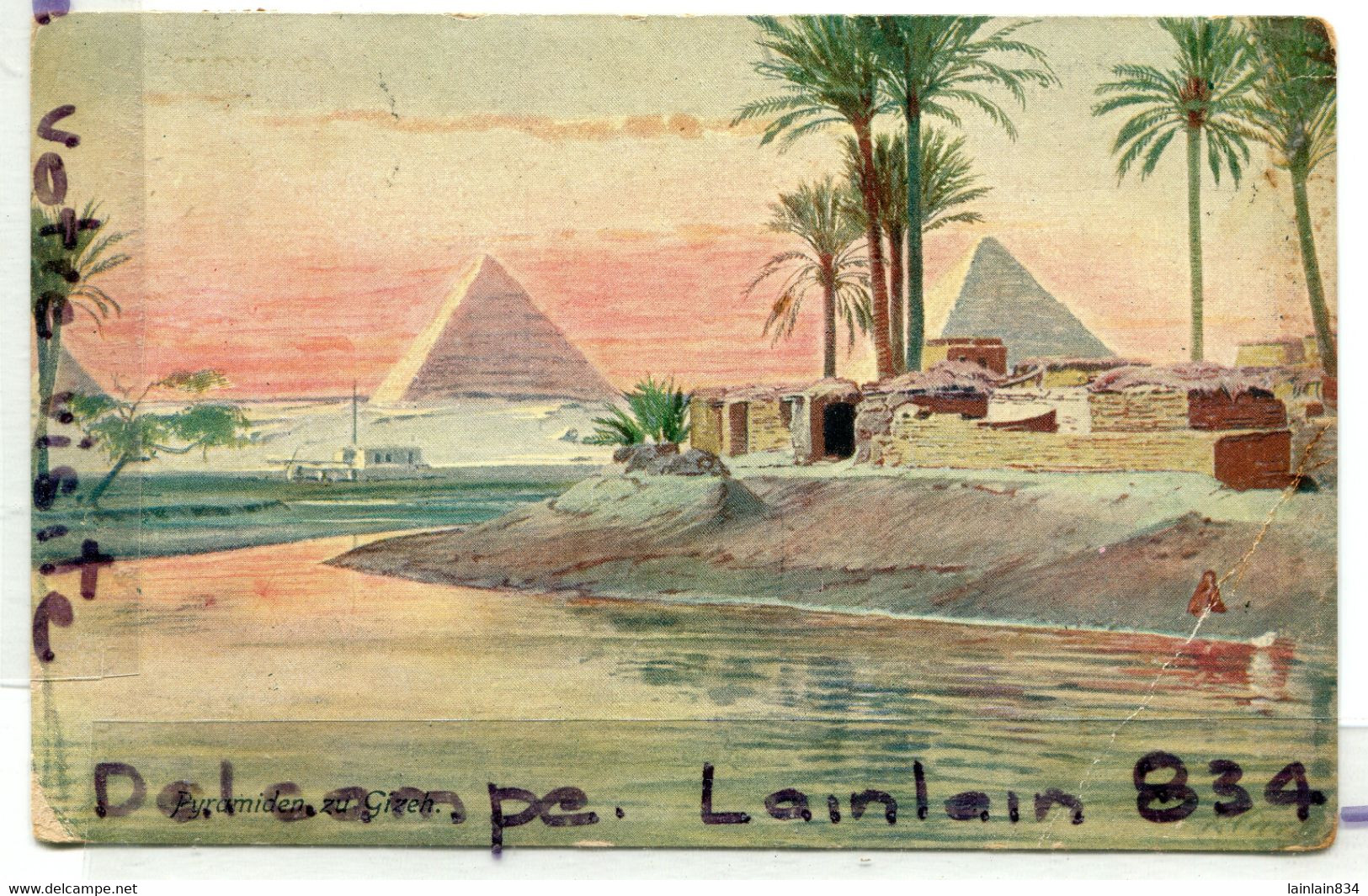 - EGYPTE - Cairo - Pyramiden Zu Gizeh, Ancienne, épaisse, écrite, 1911, TBE, Scans. - Piramiden