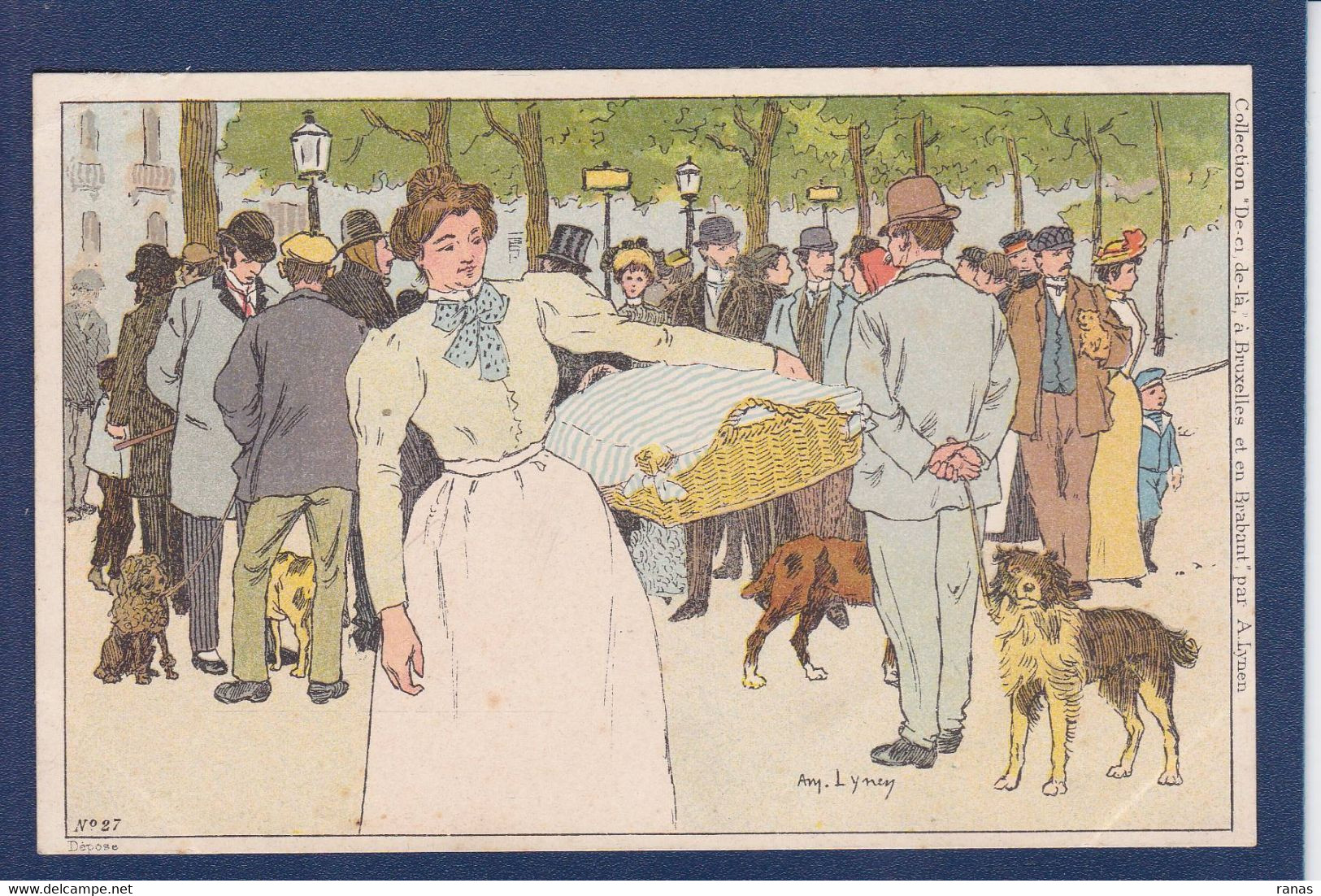 CPA Lynen Art Nouveau Litho Non Circulé Métier Collection De çi De Là à Bruxelles Et En Brabant - Lynen, Amédée-Ernest