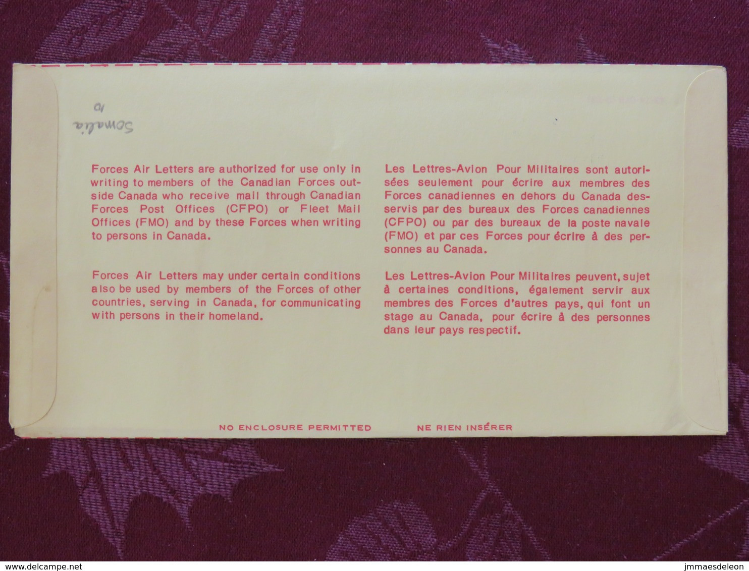 Canada 1993 Cover From Troops In Nairobi - United Nations (UNOSOM) Mission In Somalia (CFPO-BPFO) To Ontario - Brieven En Documenten