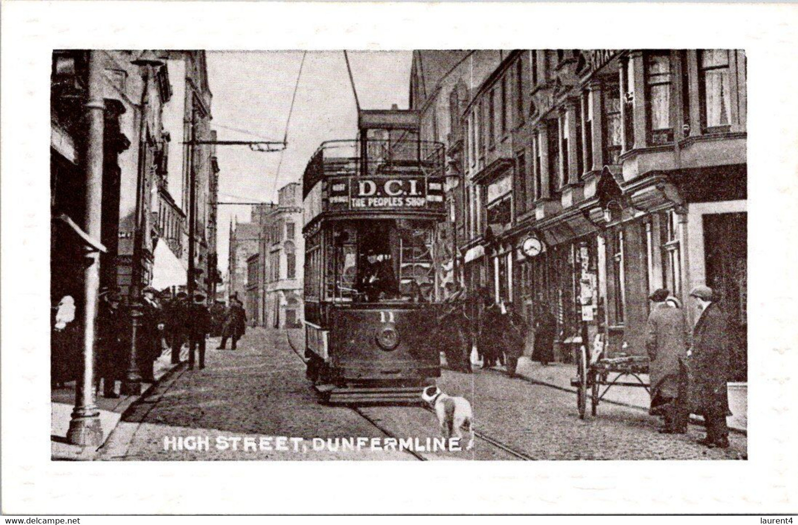 (1 G 1) UK Scotland - (old Postcard) - Dunfermlime High Street Tramway - Fife