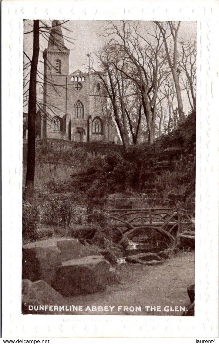 (1 G 1) UK Scotland - (old Postcard) - Dunfermlime Abbey From Glen - Fife