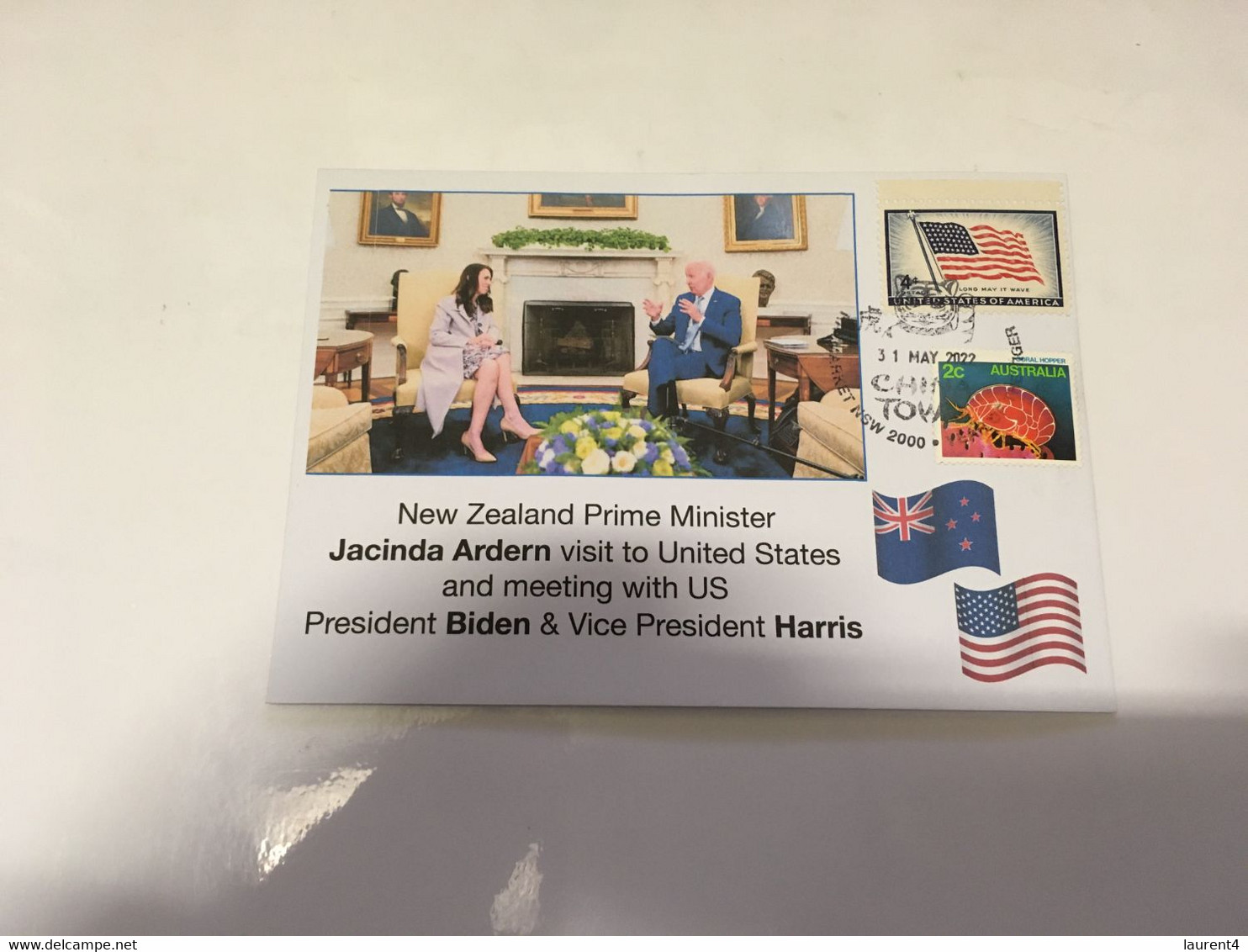 (1 G 2) Visit Of New Zealand Prime Minister Ardern To USA & Meeting With President Biden (31-5-2022) - Cartas & Documentos