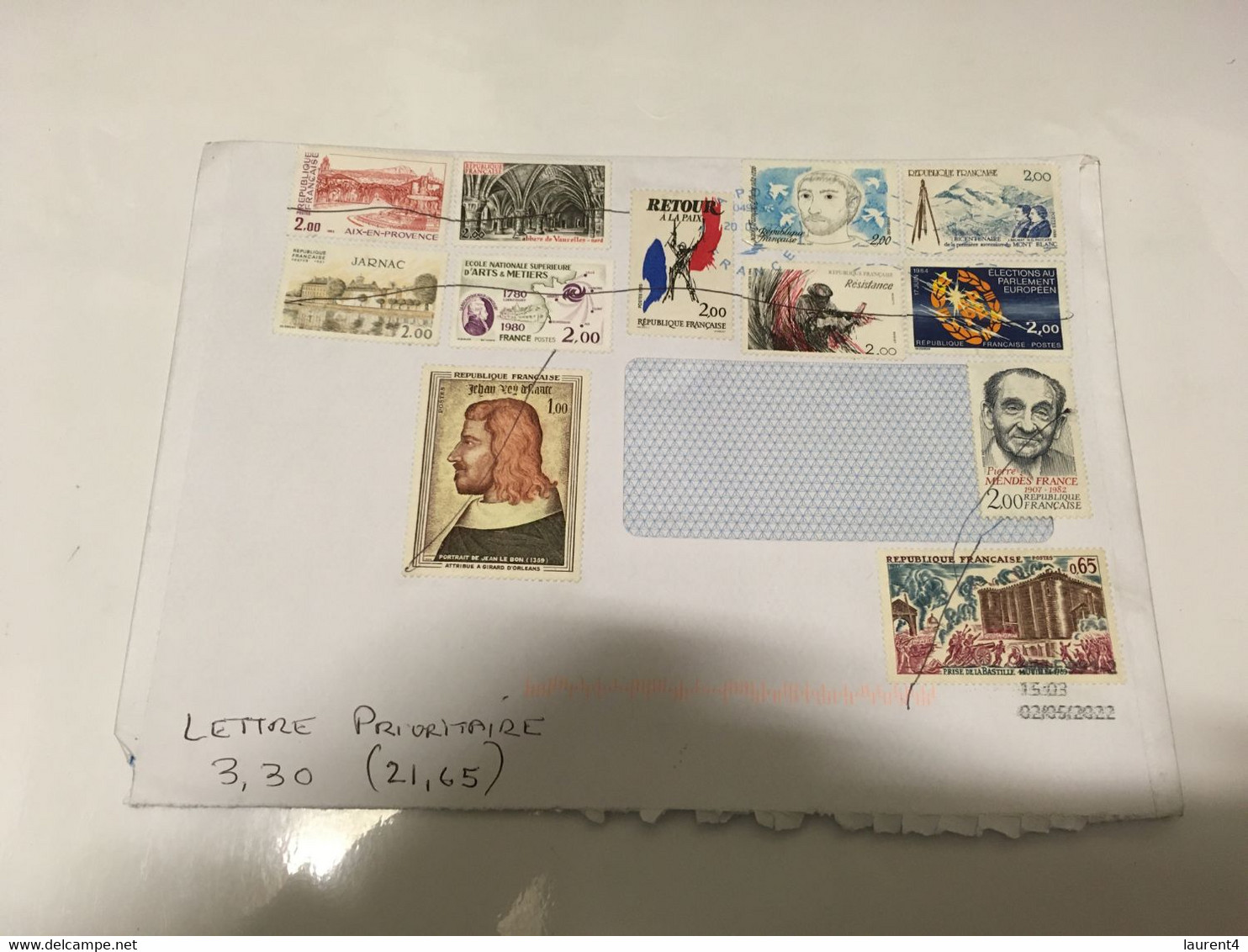 (1 G 4) 2 Large Letters Posted From FRANCE To Australia During COVID-19 Crisis (with 12 +3 Stamps) 24 X 16 Cm - Covers & Documents