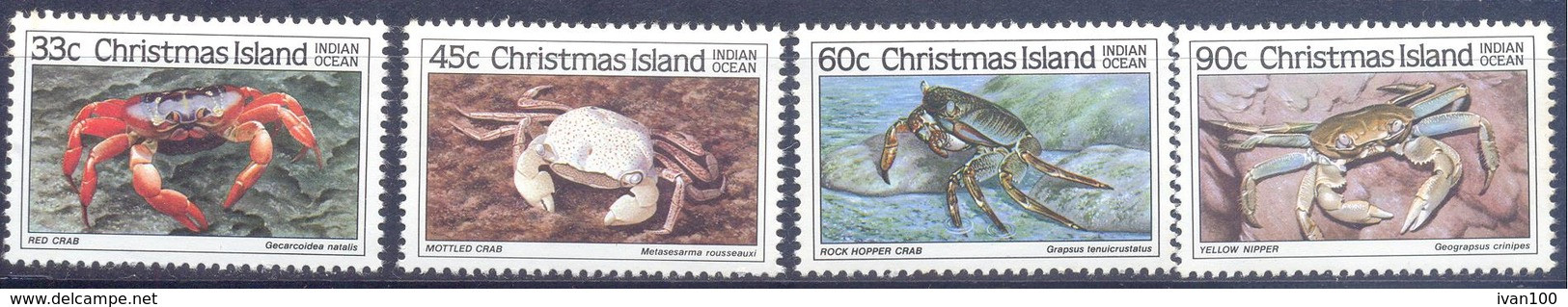 1985. Christmas Island, Crabs, Issue III, 4v, Mint/** - Christmas Island