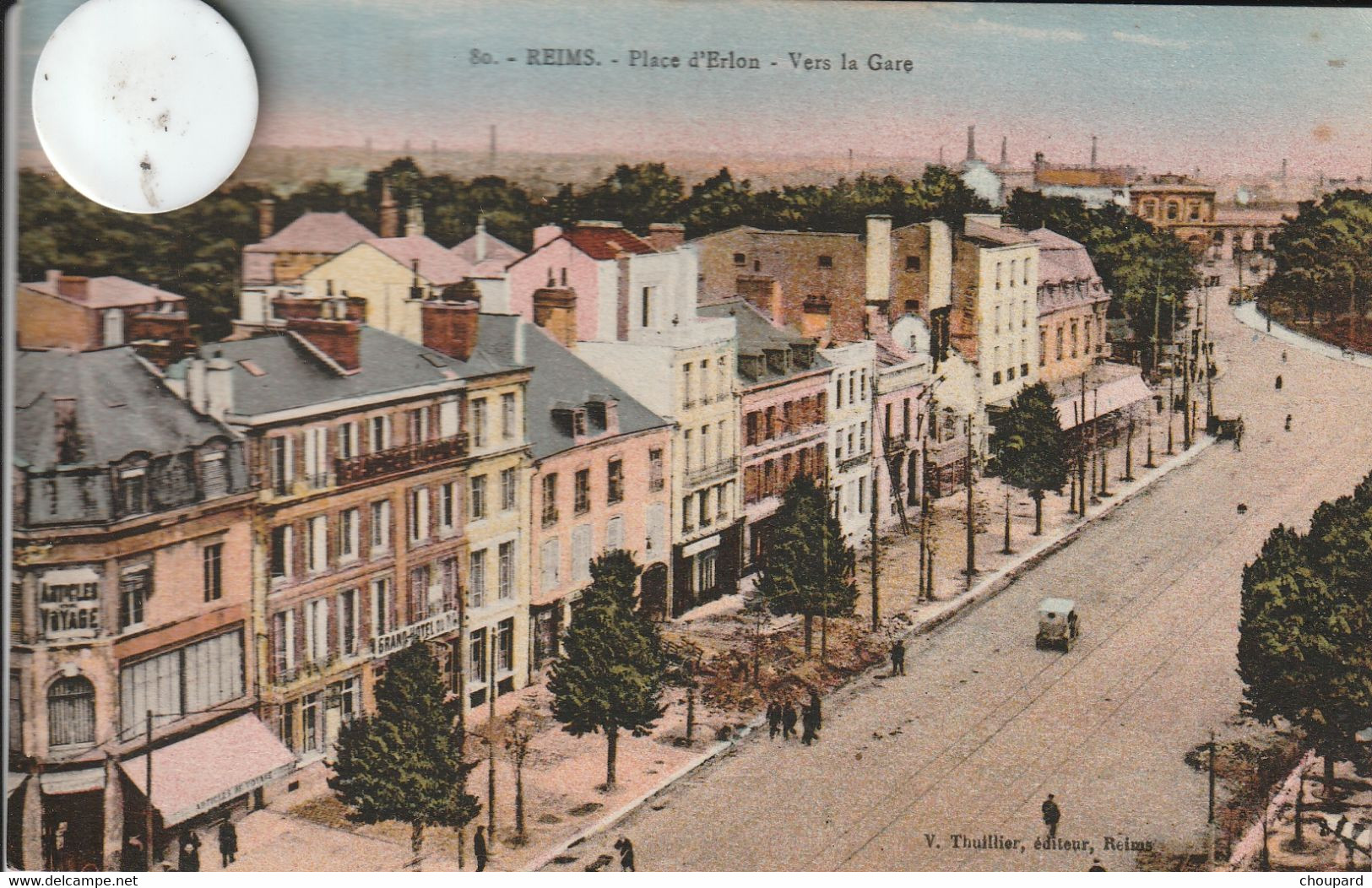 51 -  Carte Postale Ancienne De   REIMS   Place D'Erlon     Vers La Gare - Reims