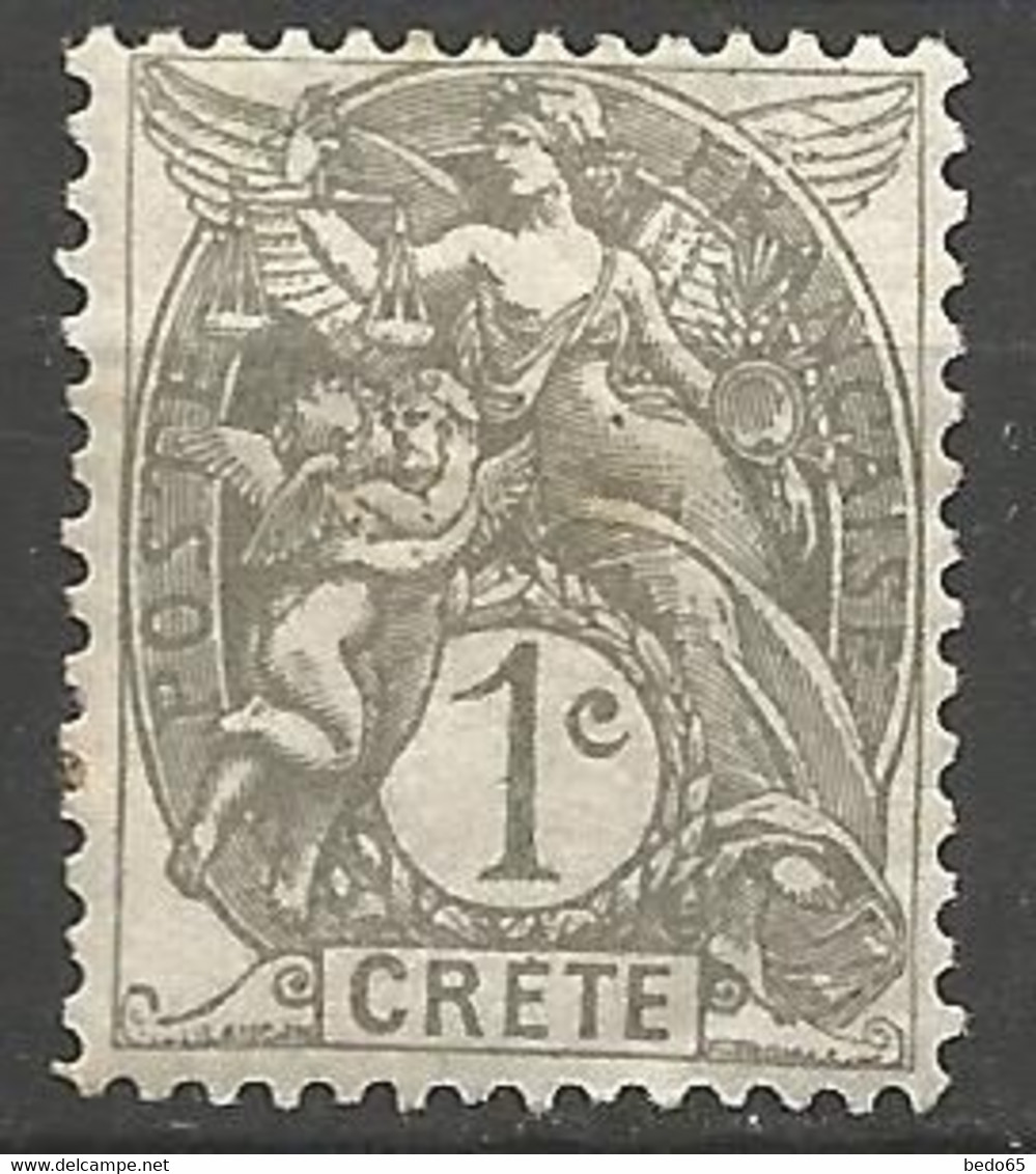 CRETE N° 1 NEUF* FORTE  CHARNIERE  / MH - Unused Stamps