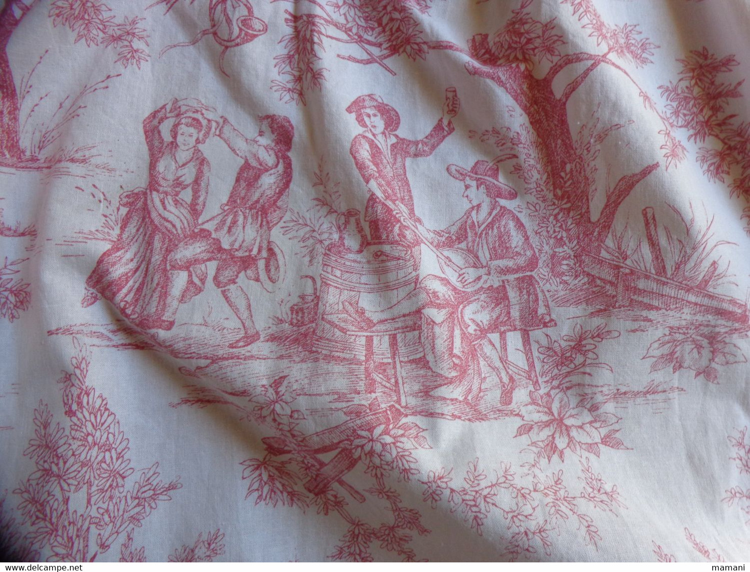 1 Piece De Tissu -toile De Jouy- 90x110 - Dentelles Et Tissus