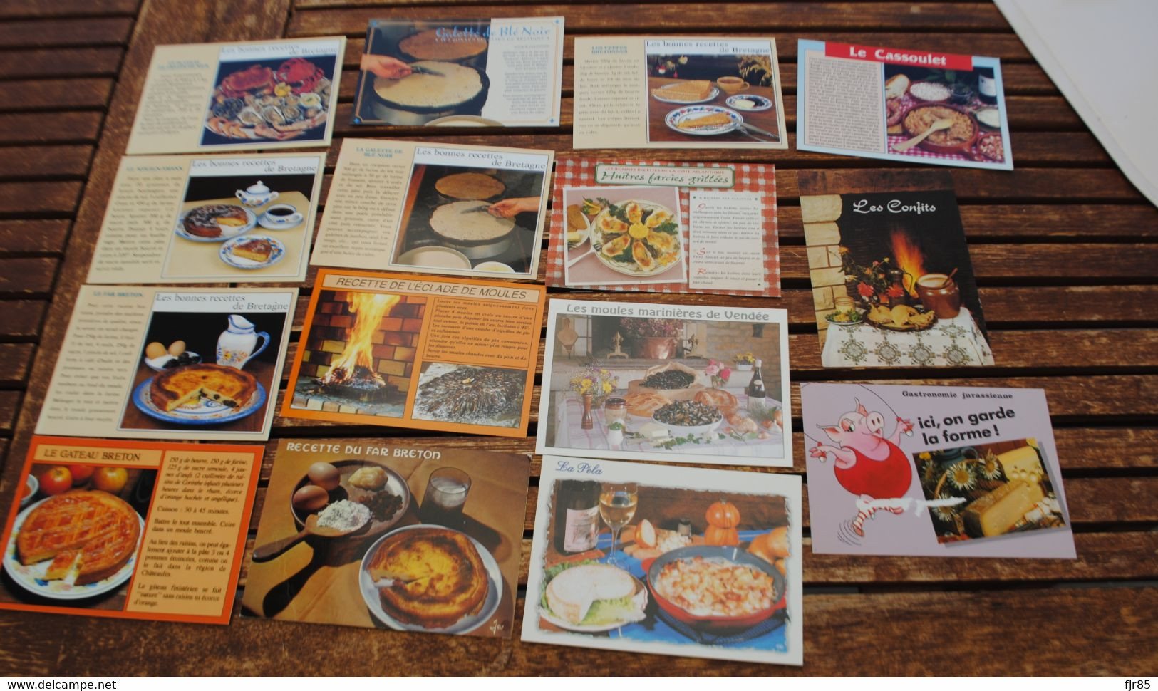 LOT DE 15 CARTES THEMES LES RECETTES - Recettes (cuisine)