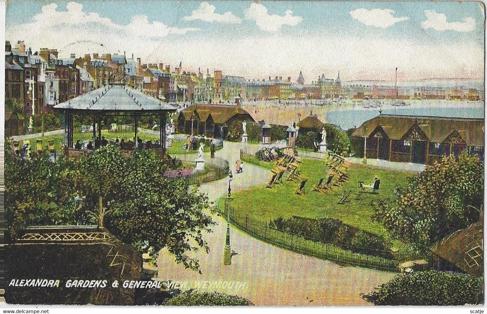 Weymouth.   -   Alexandra Gardens & General View.   -   1903   Naar  Wiltshire - Weymouth