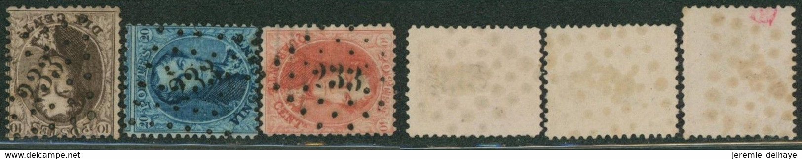 Médaillon Dentelé - "Série Complète" çàd N°14/16 Obl Pt 233 Malines - 1863-1864 Medallions (13/16)